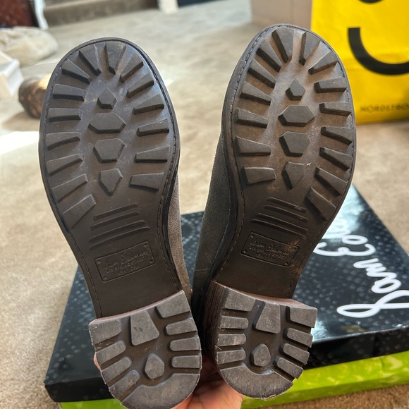 VVGUC Sam Edelman grey suede boots both silver buckles, size 6 - Picture 7 of 7